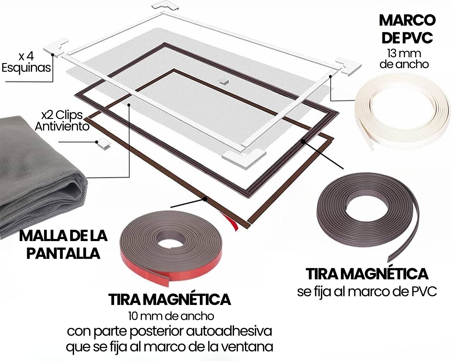 mejor kit de mosquitera magnética para ventanas