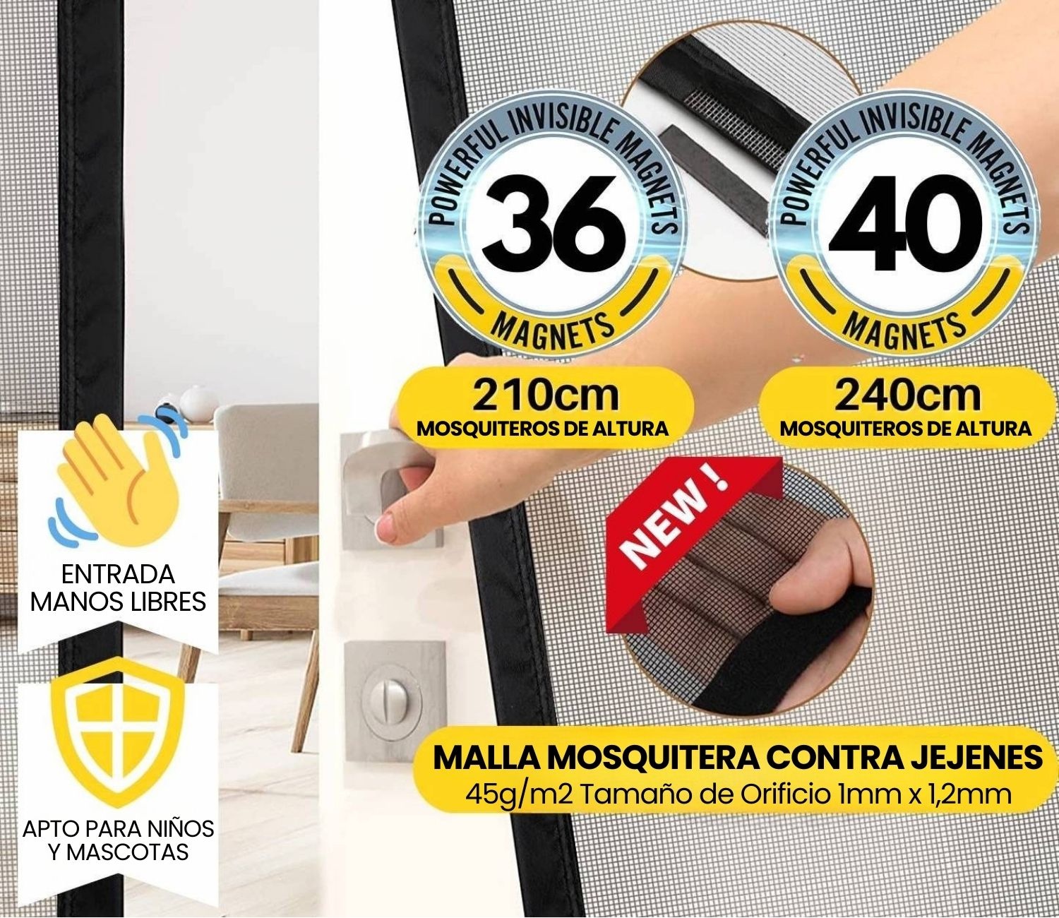 Puerta Mosquitera Magnética | Mosquiteros Magnéticos para Puertas | Puertas de Malla Magnética contra Insectos: image 9