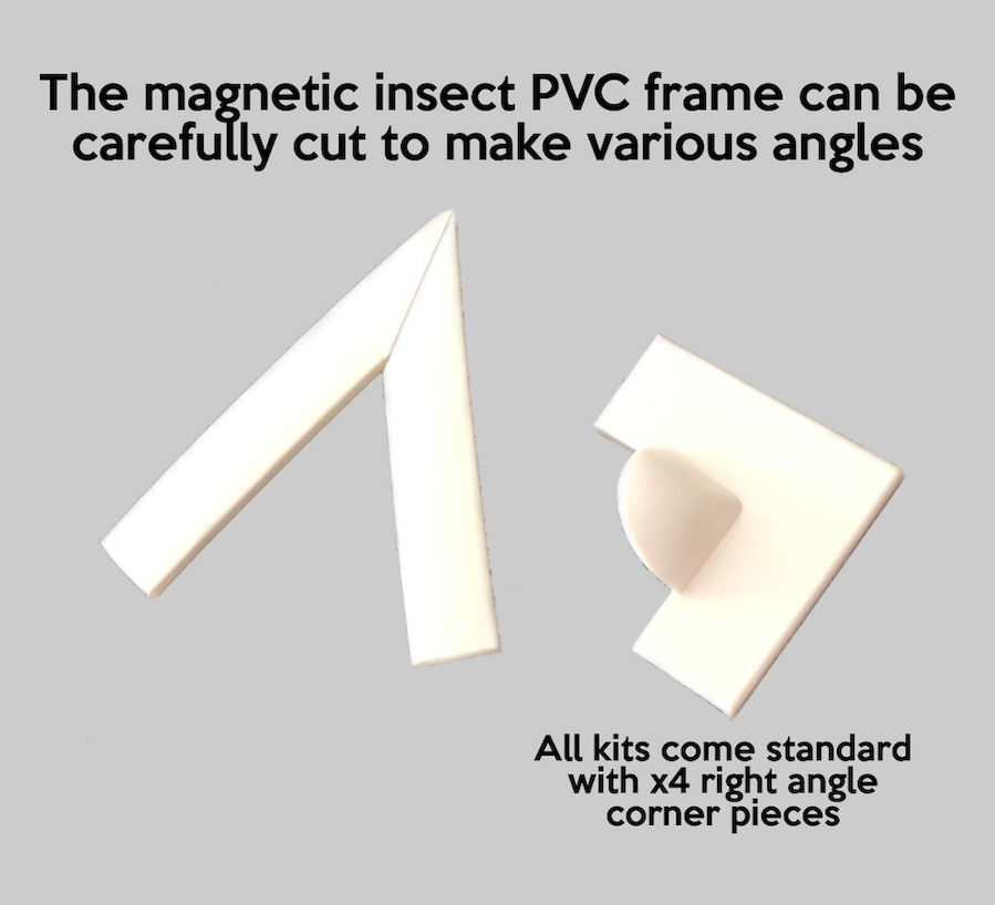 magnetic screen pvc framing triangle corners